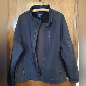 Free Country Men's Dark Blue and Gray Weatherproof Zip Up Jacket Sz XL